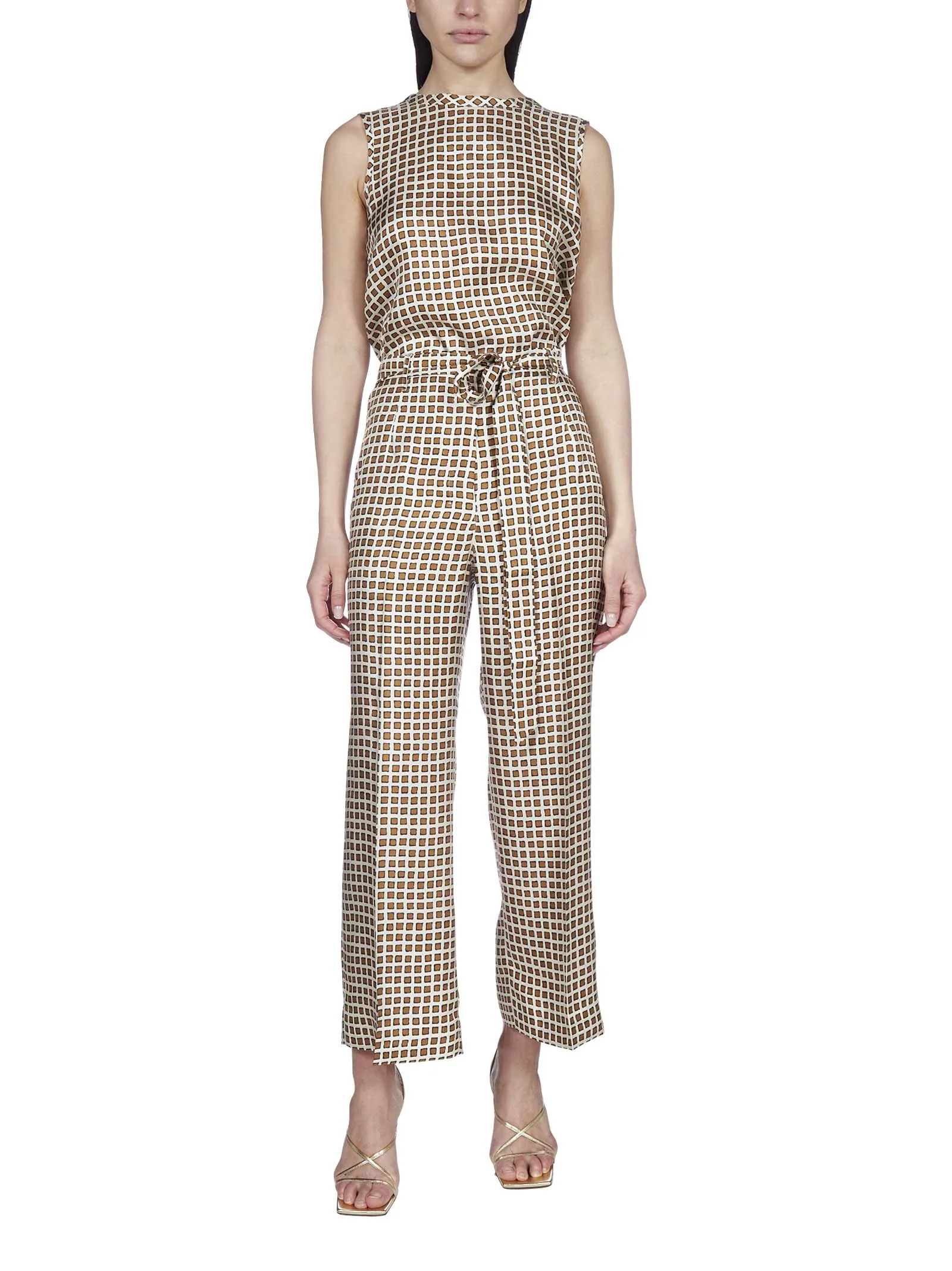 'S Max Mara Printed Wide Leg Trousers