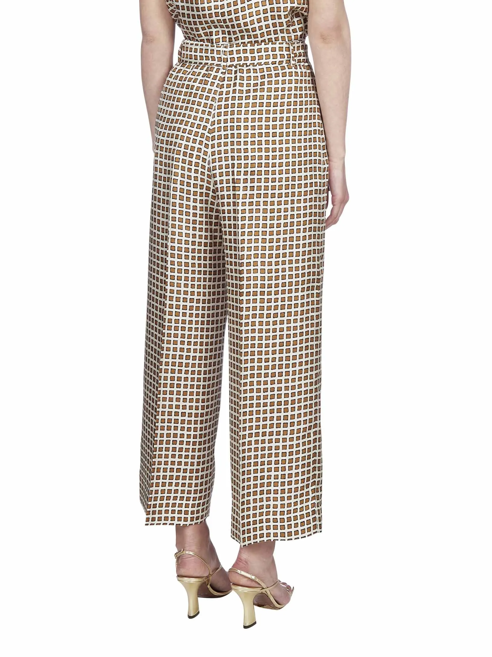 'S Max Mara Printed Wide Leg Trousers