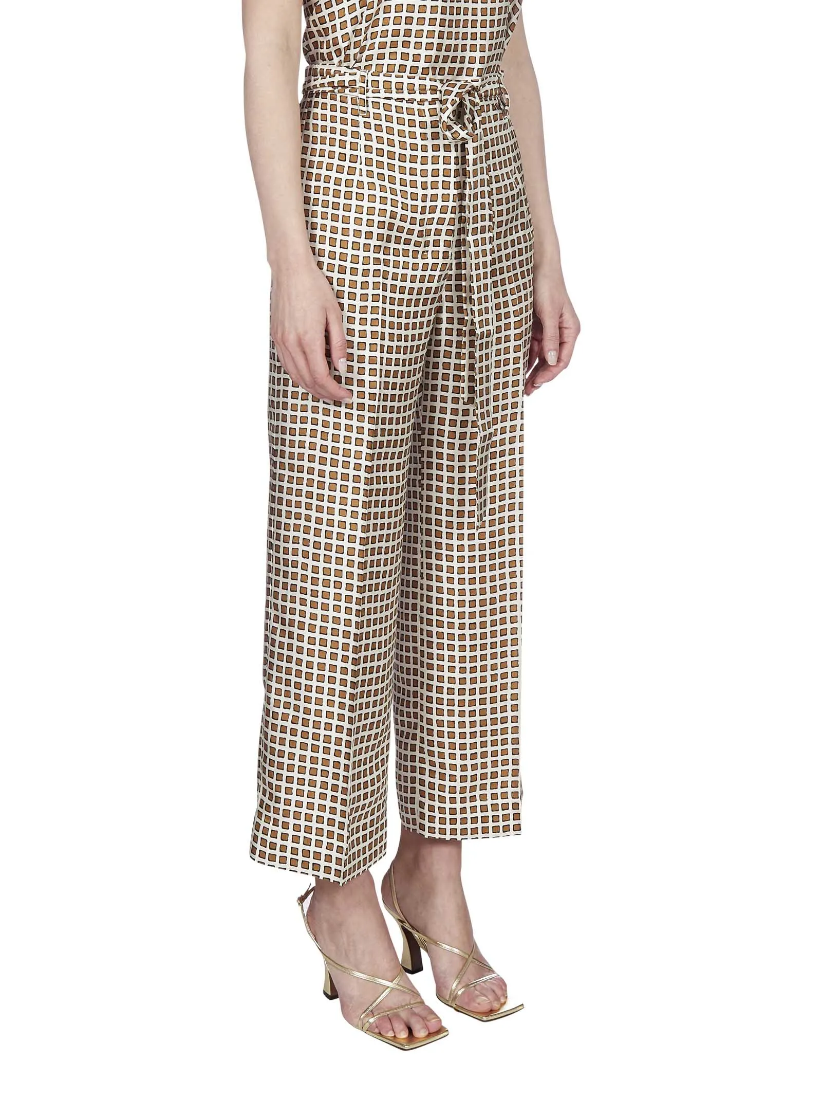 'S Max Mara Printed Wide Leg Trousers