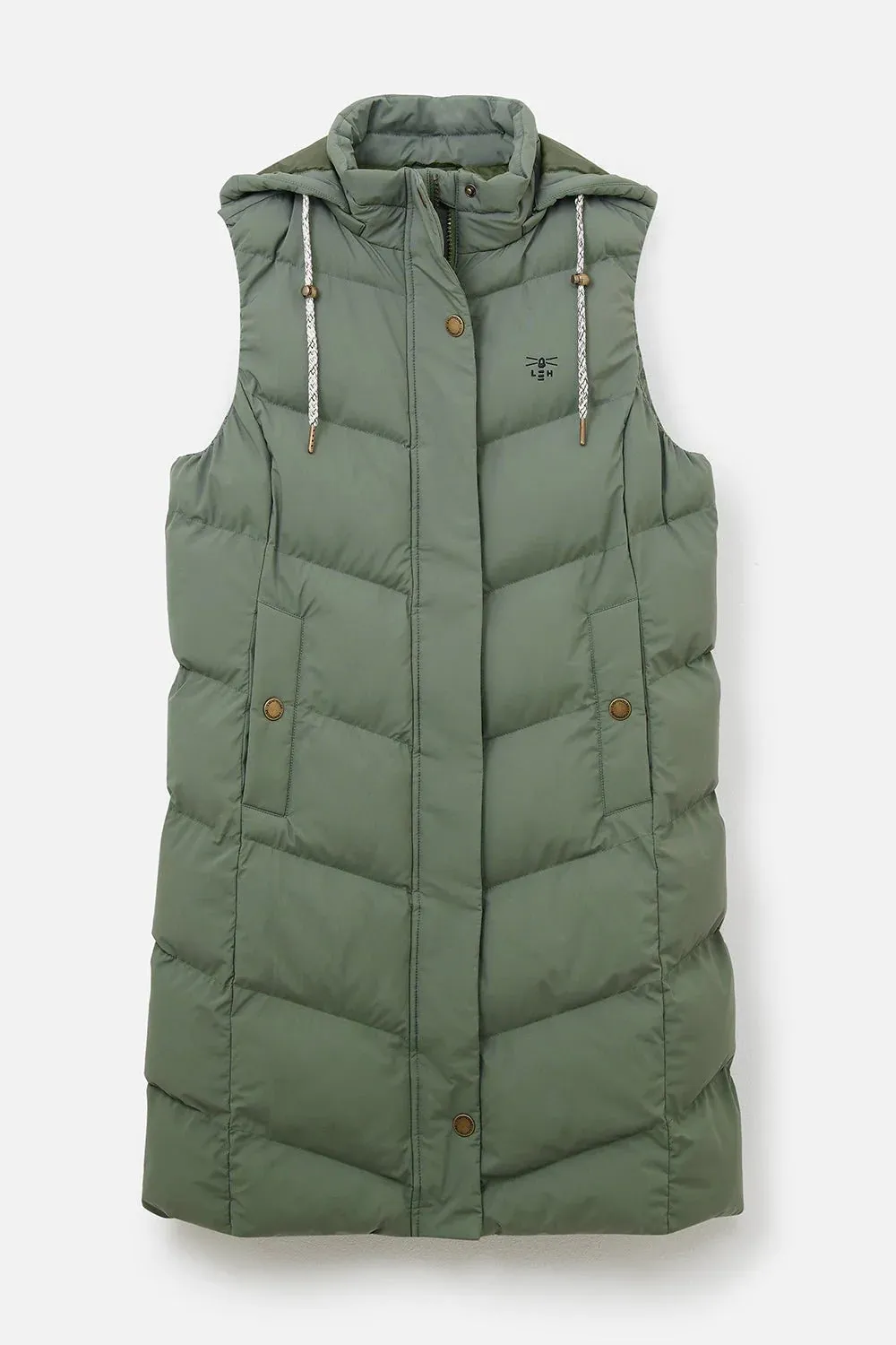 SAVANNAH- HOODED GILET KHAKI