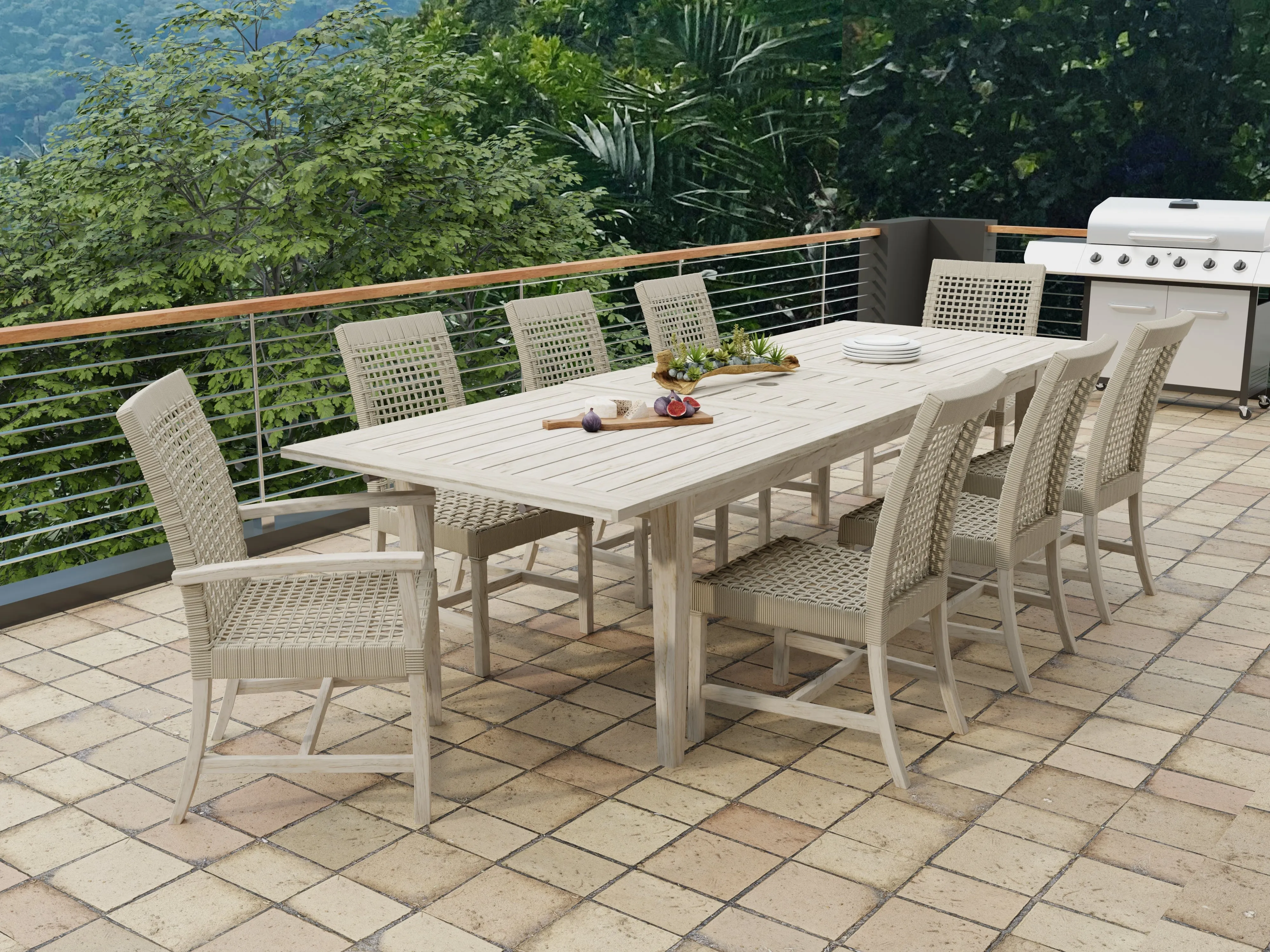 Seward Outdoor XL Dining Extension Table (96"-120")