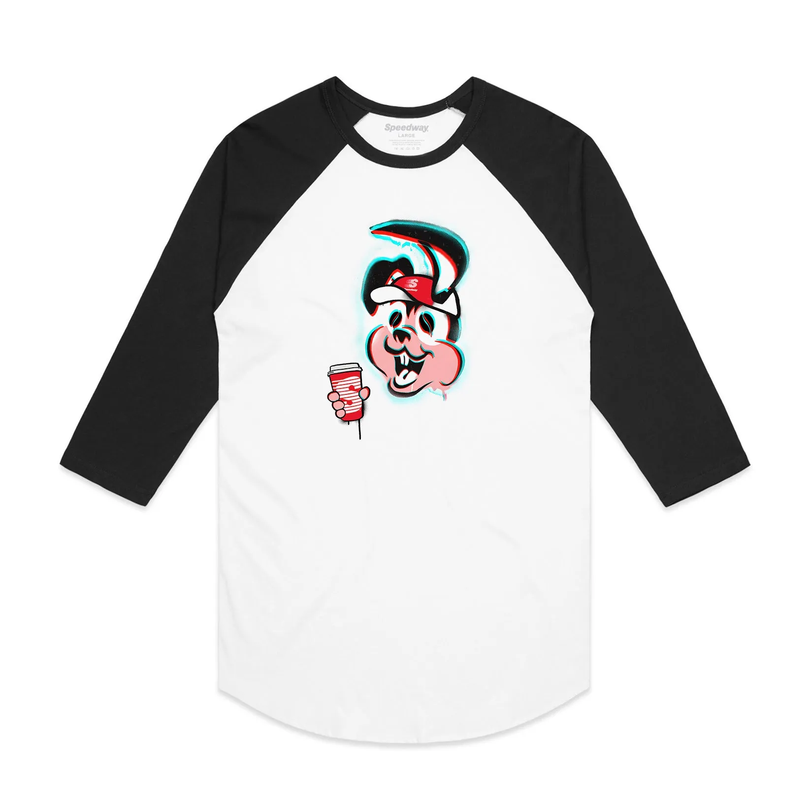 Speedway® x Punk Bunny™ Spray Paint Baseball Tee