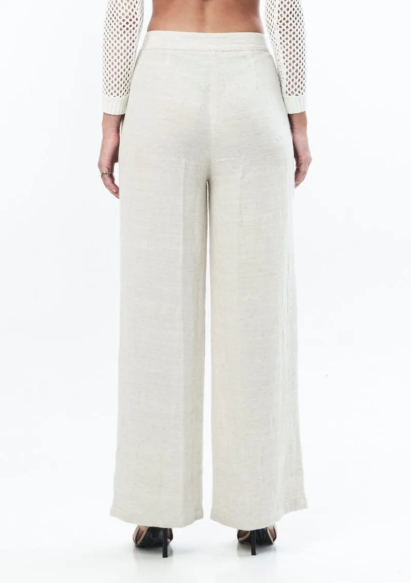 TAILORED LINEN TROUSER IN NATURAL