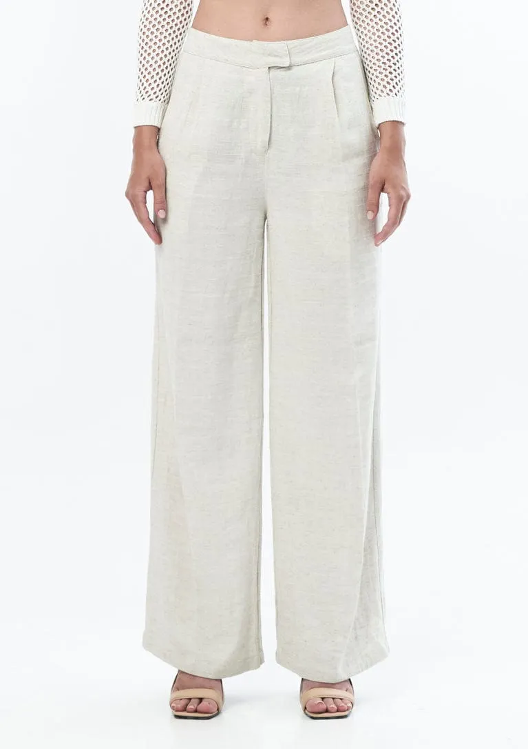 TAILORED LINEN TROUSER IN NATURAL