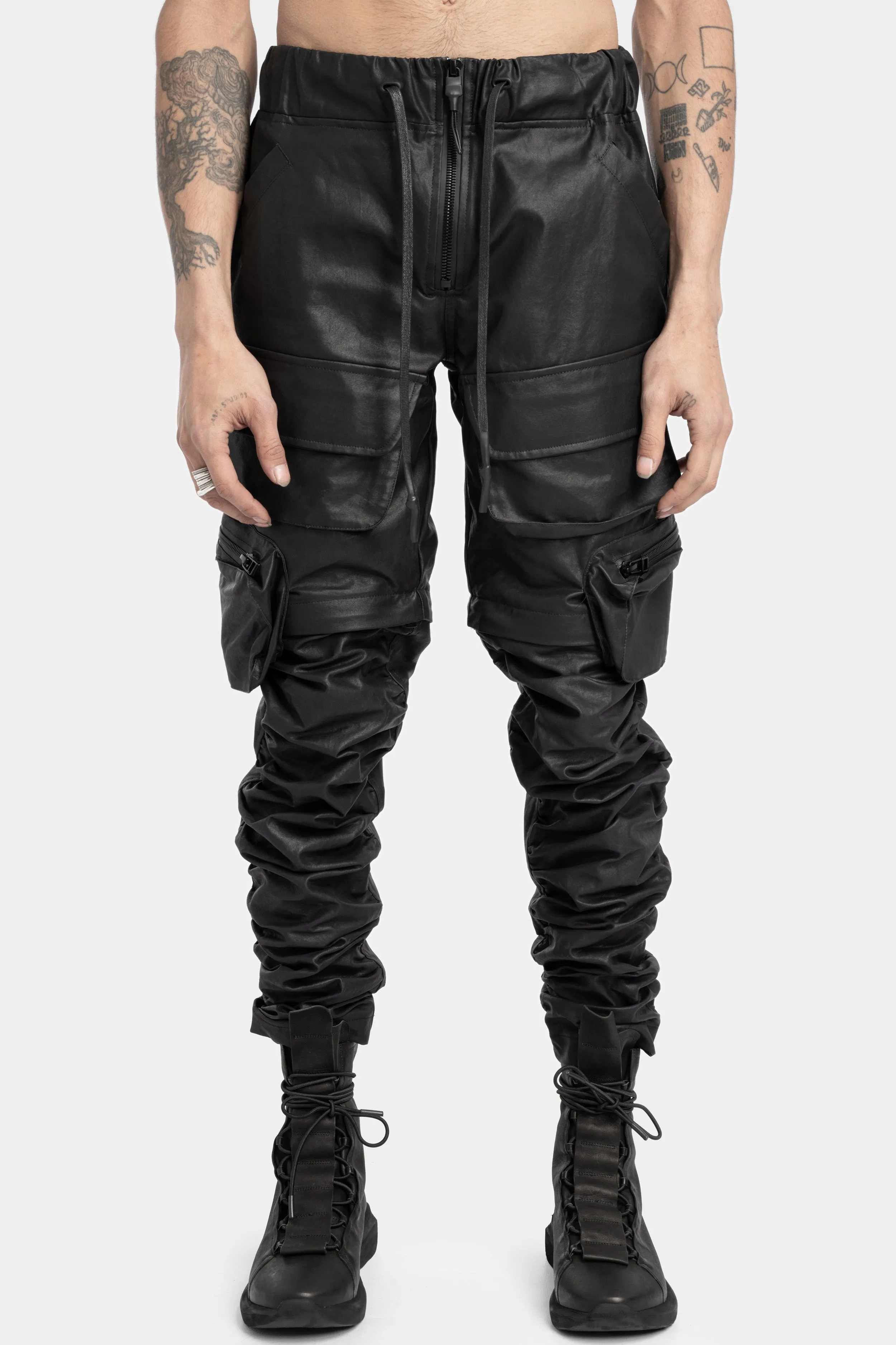 Transformable recoil coated pants