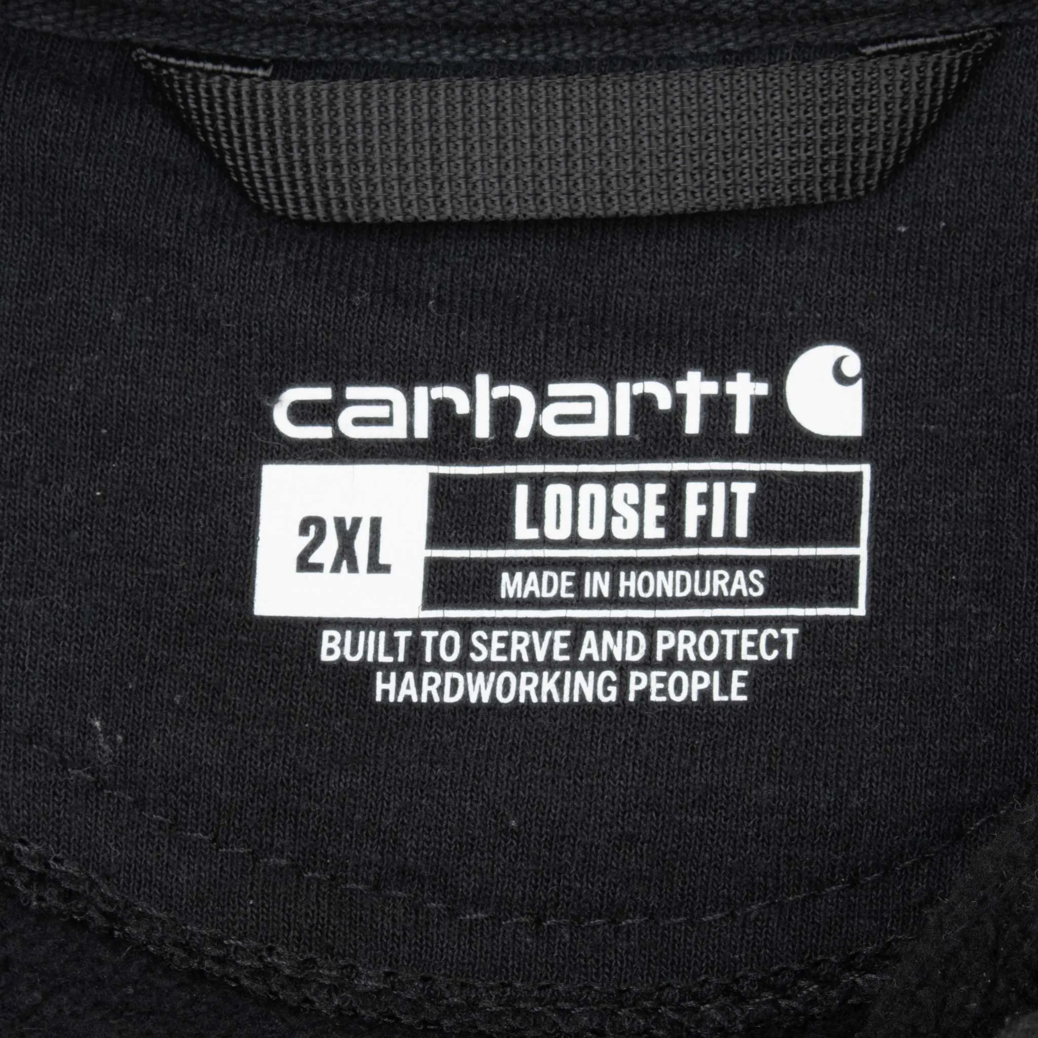 VINTAGE CARHARTT CLASSIC BLACK HOODIE SWEATSHIRT 2XL