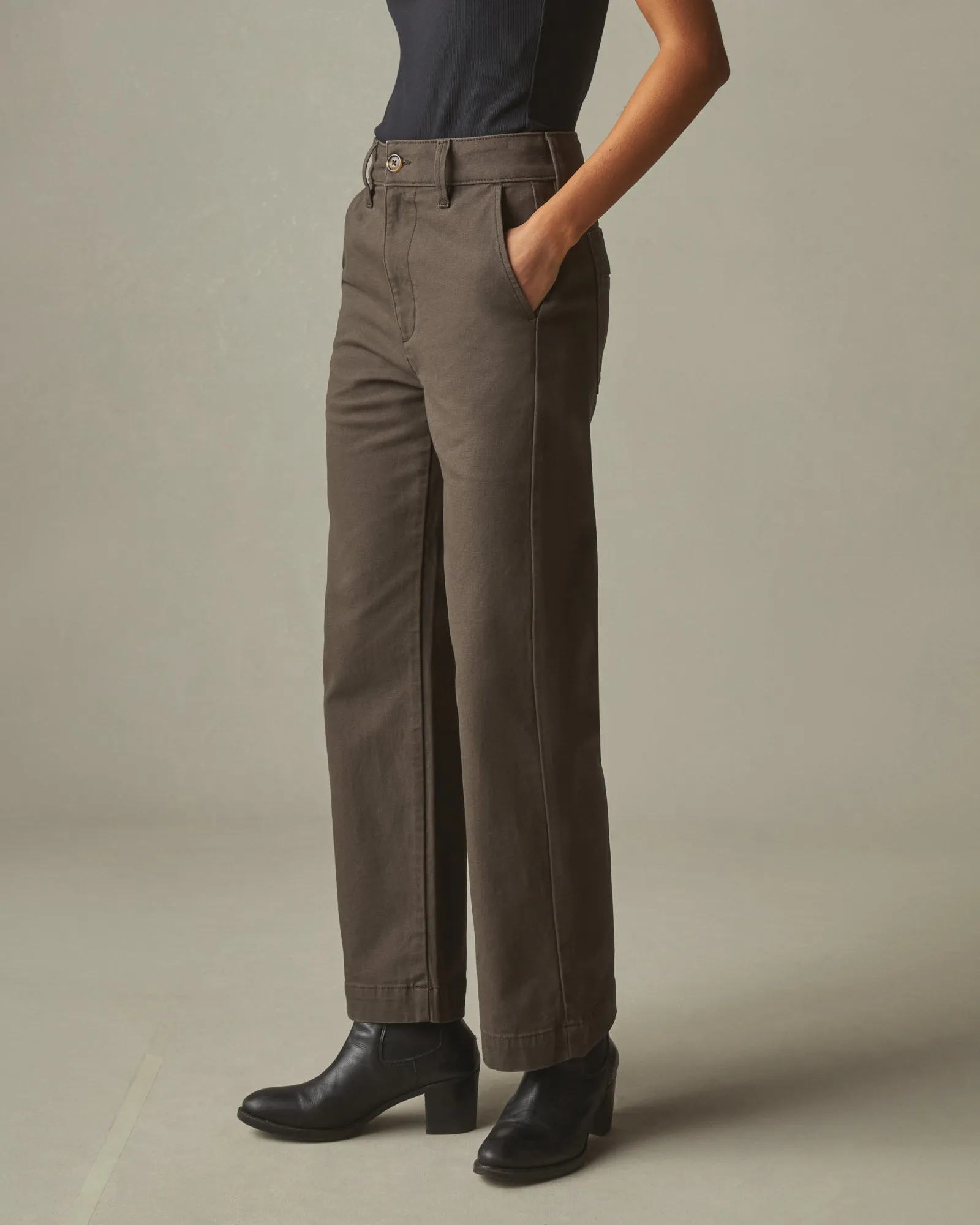 Wide Leg Pant - Dark Coffee