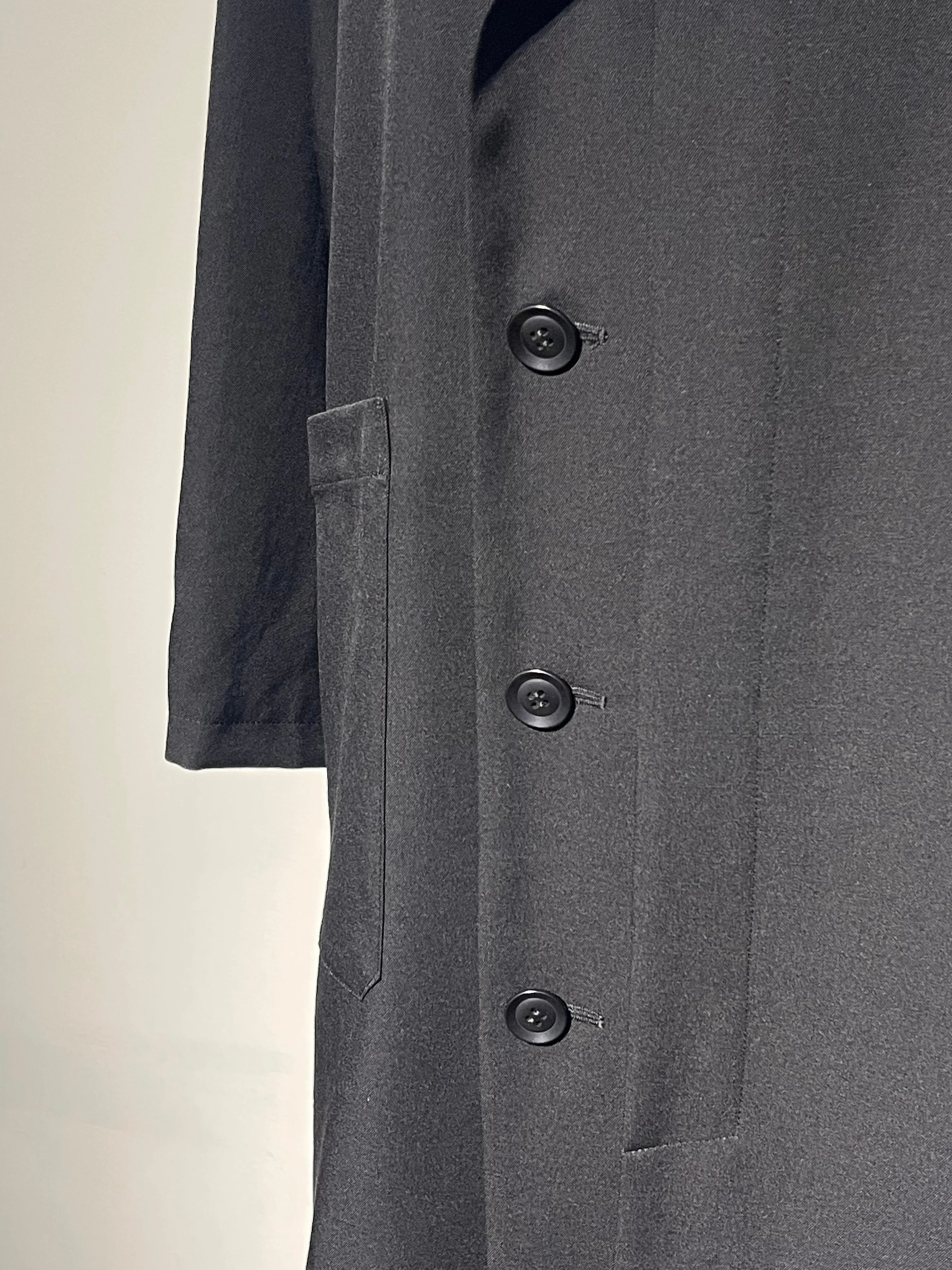 Y's  WOOL GABARDINE LEFT FACING JACKET